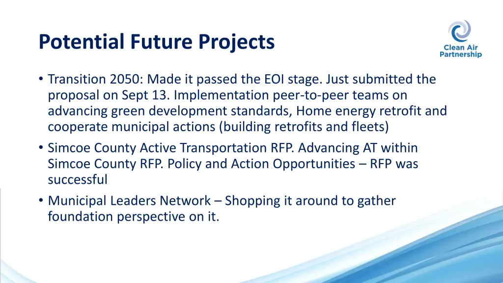 potential future projects