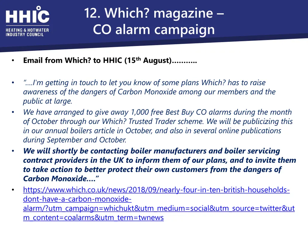 12 which magazine co alarm campaign