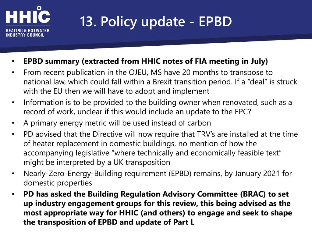 13 policy update epbd