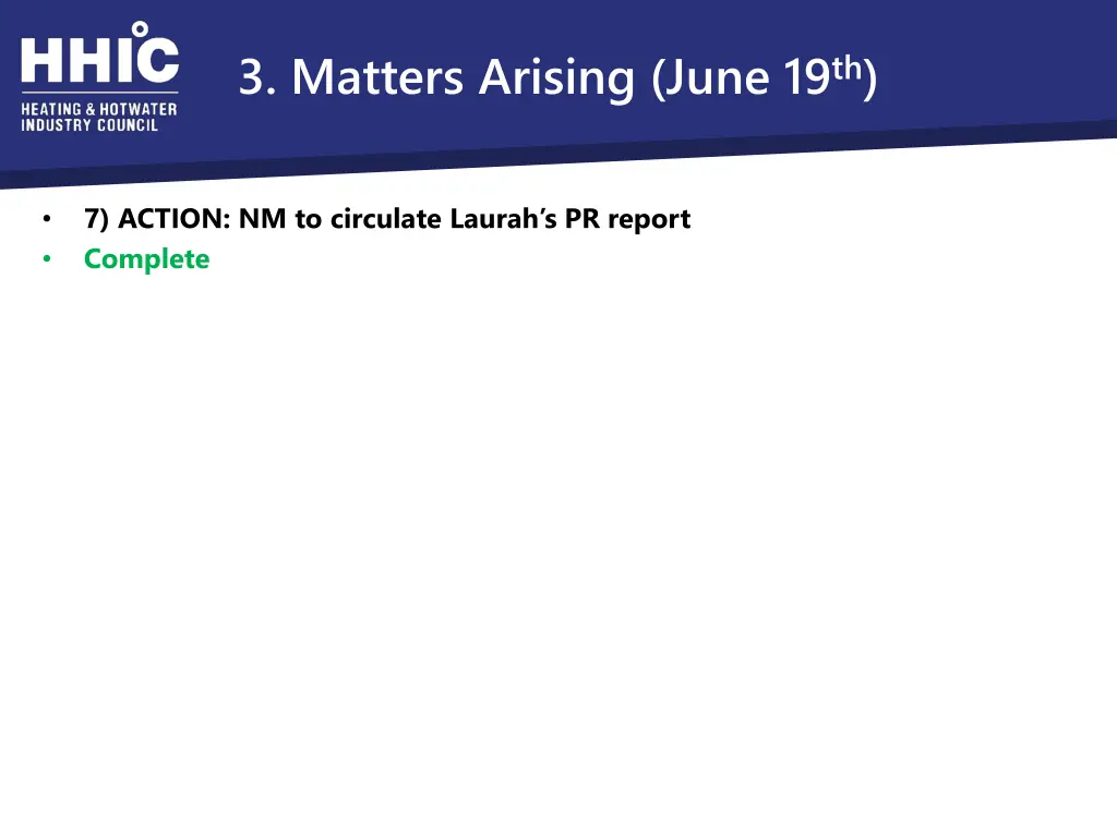 3 matters arising june 19 th 4