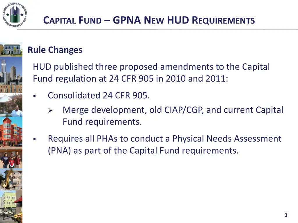 c apital f und gpna n ew hud r equirements 1