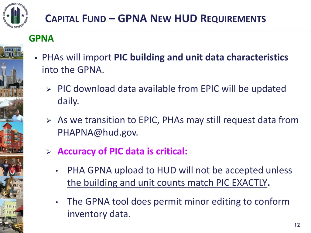 c apital f und gpna n ew hud r equirements 10