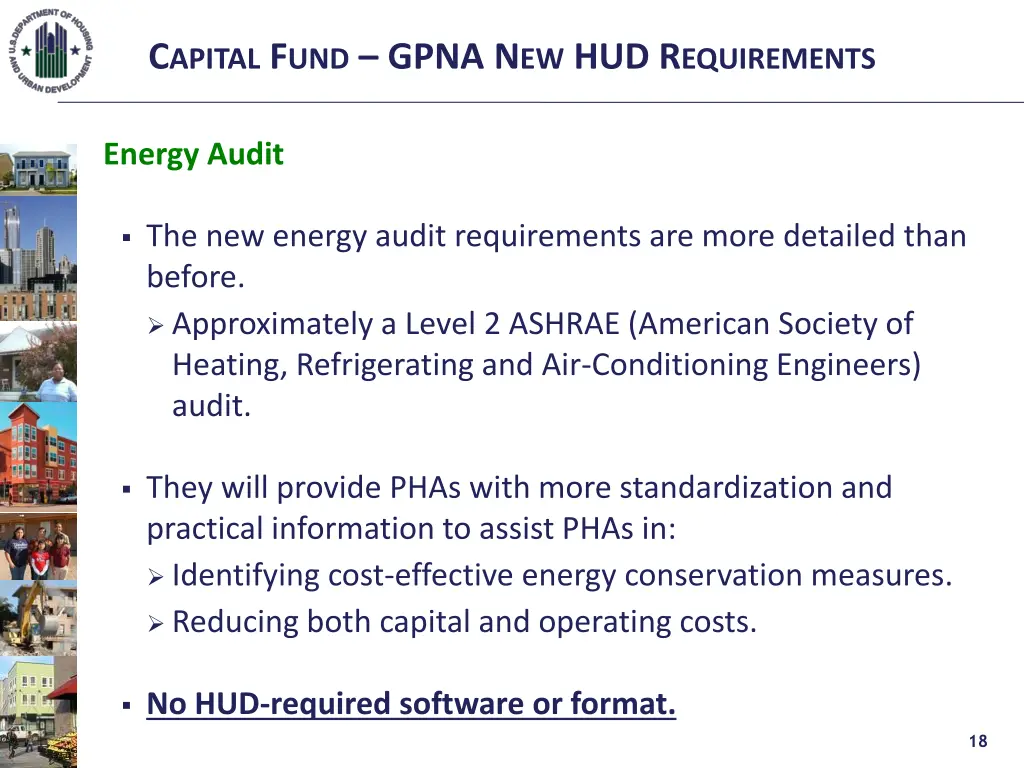 c apital f und gpna n ew hud r equirements 16