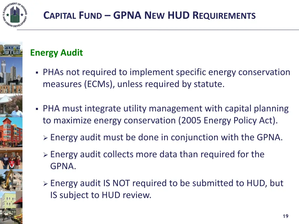 c apital f und gpna n ew hud r equirements 17
