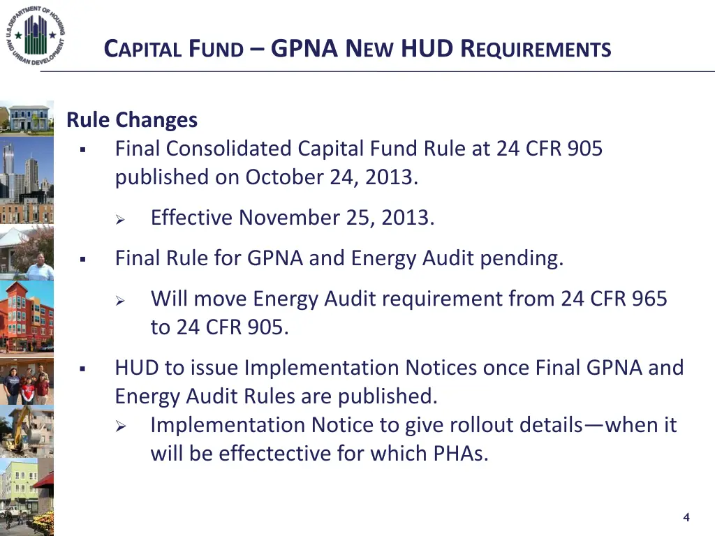c apital f und gpna n ew hud r equirements 2