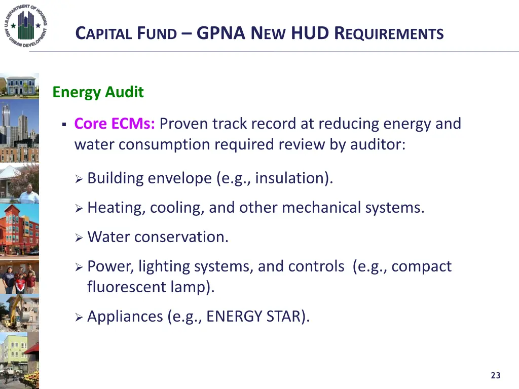 c apital f und gpna n ew hud r equirements 21