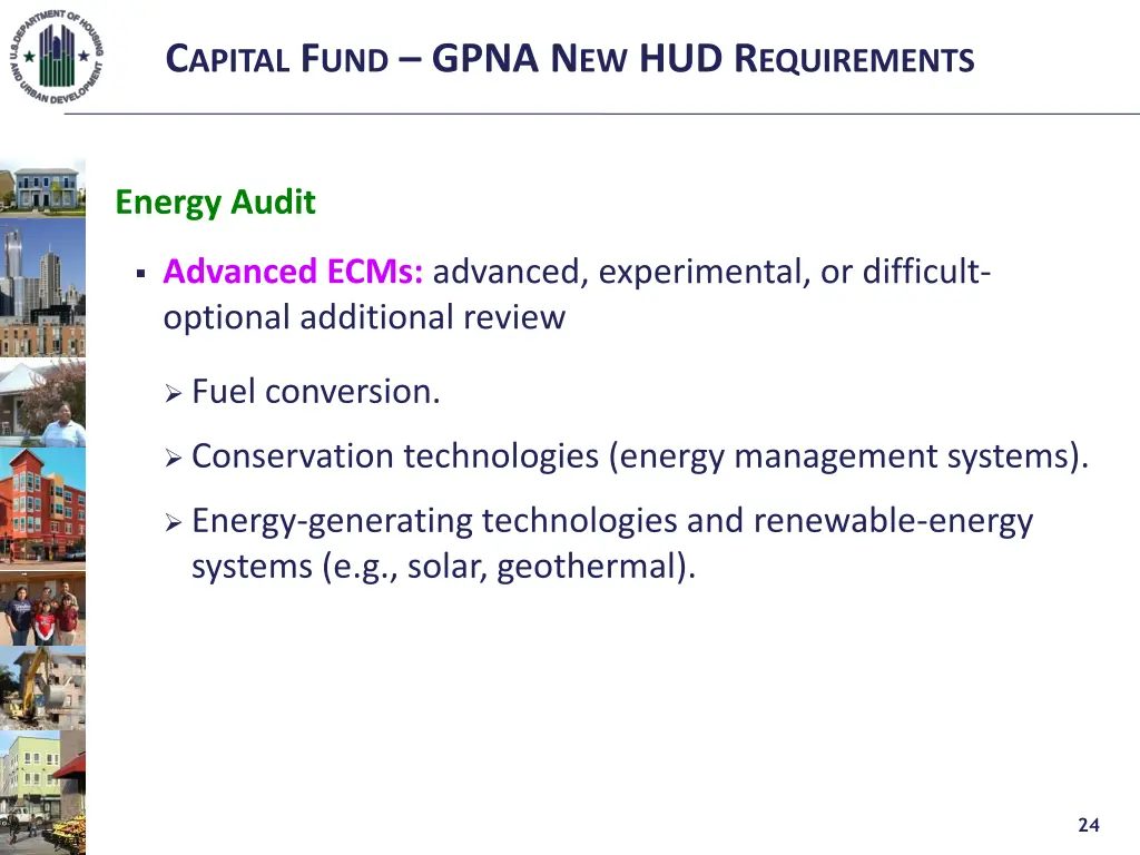 c apital f und gpna n ew hud r equirements 22