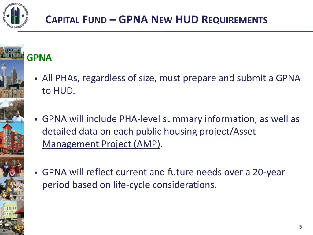 c apital f und gpna n ew hud r equirements 3