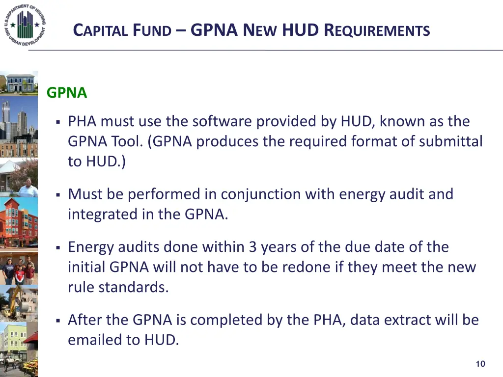 c apital f und gpna n ew hud r equirements 8