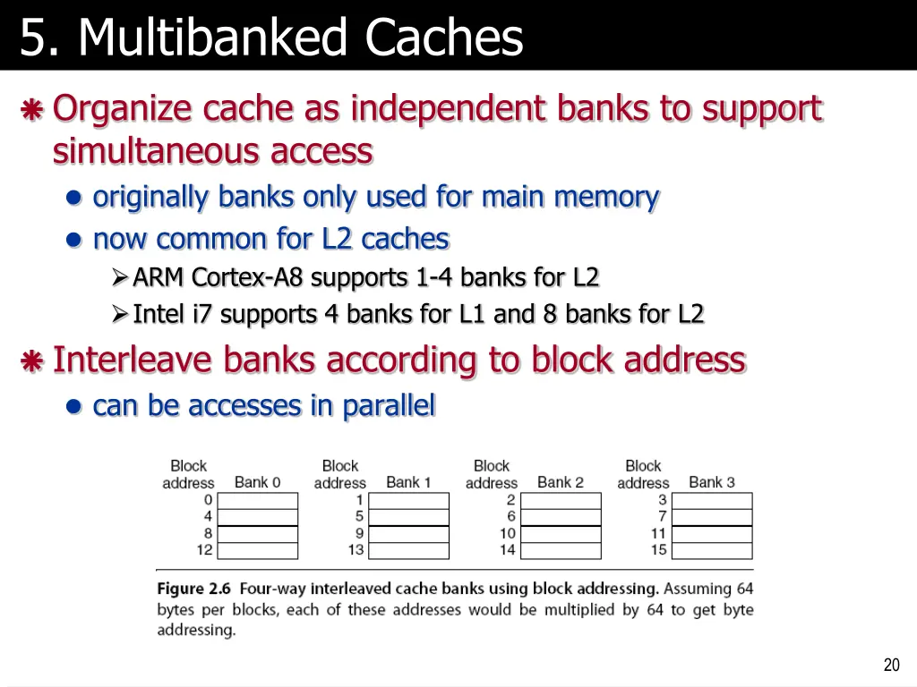 5 multibanked caches