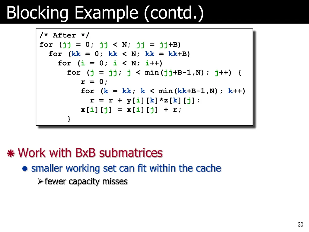 blocking example contd 1