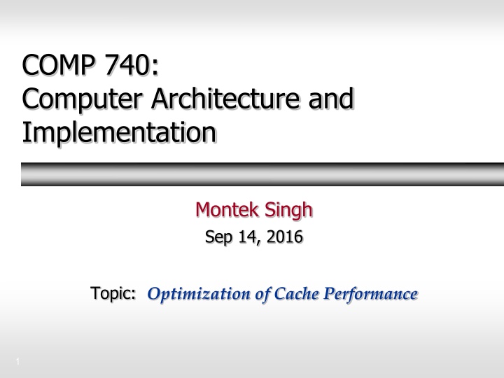 comp 740 computer architecture and implementation