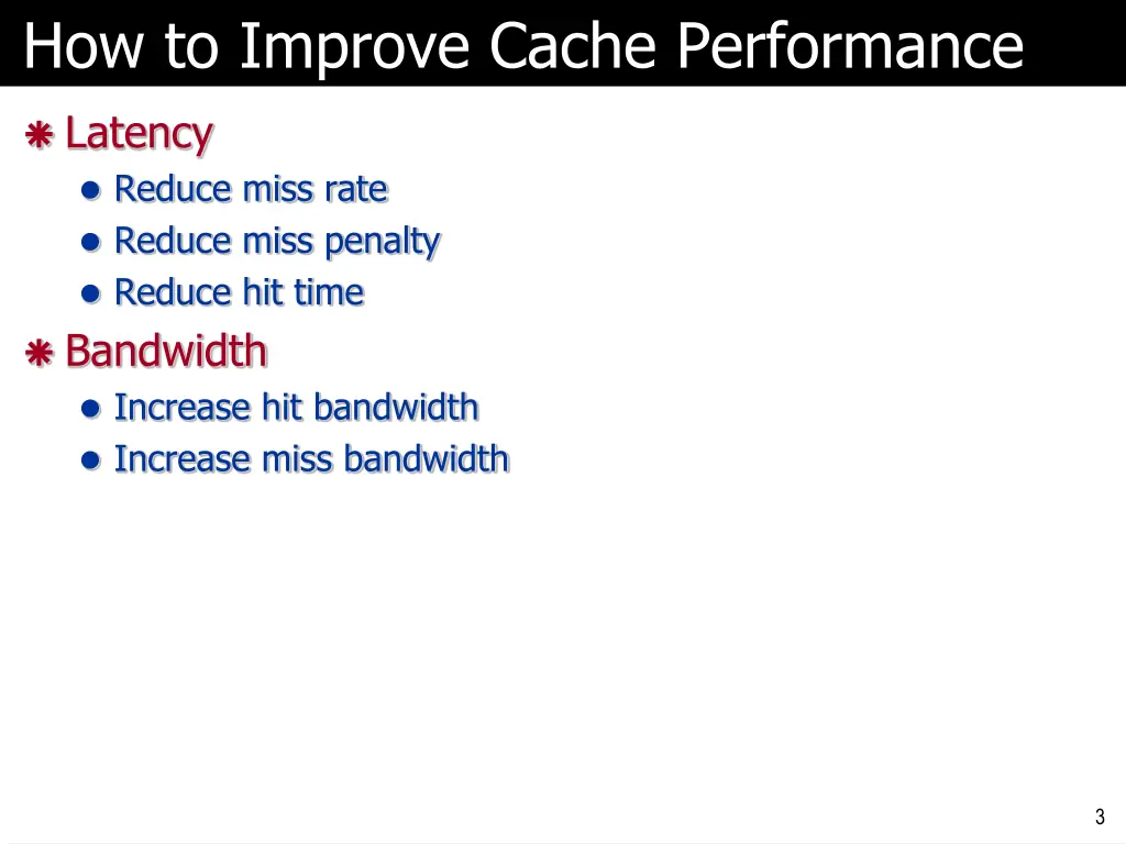 how to improve cache performance