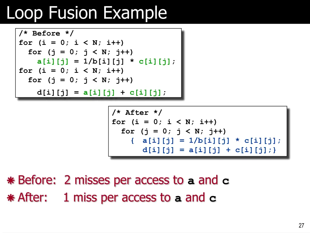 loop fusion example