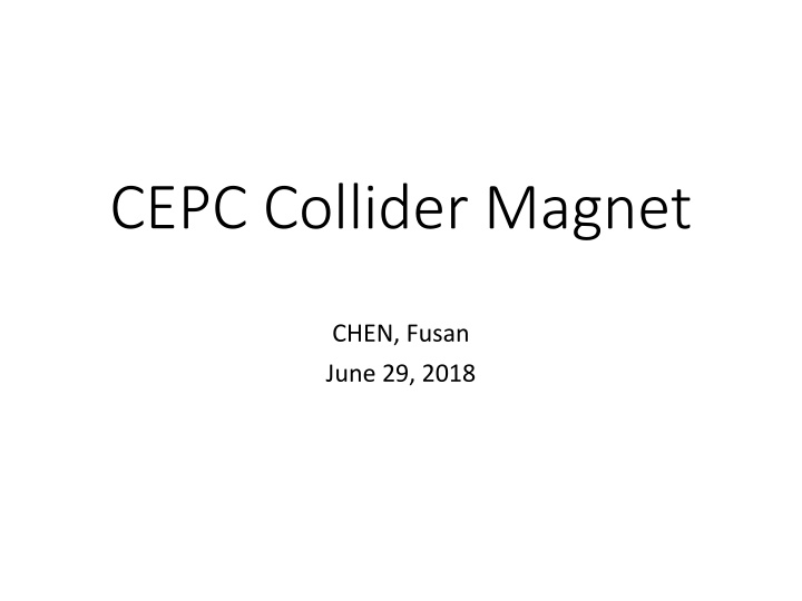 cepc collider magnet