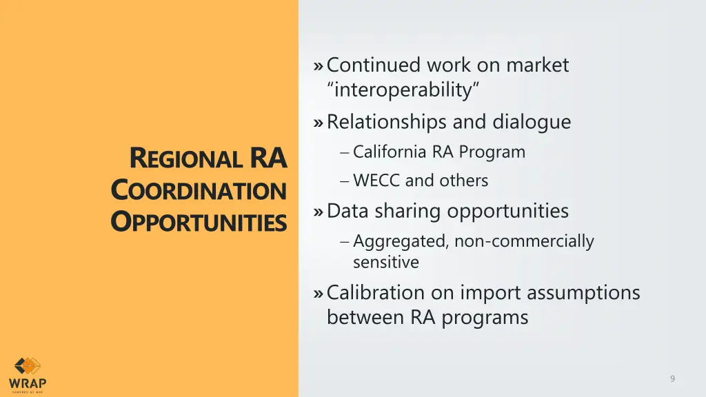 continued work on market interoperability