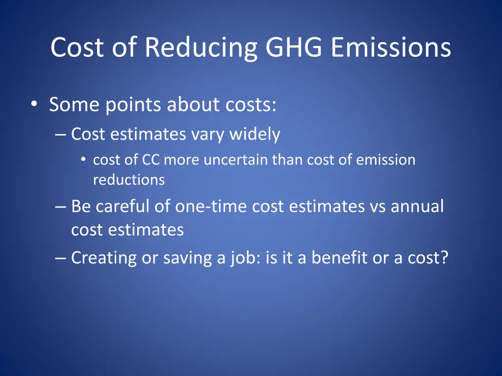 cost of reducing ghg emissions 4