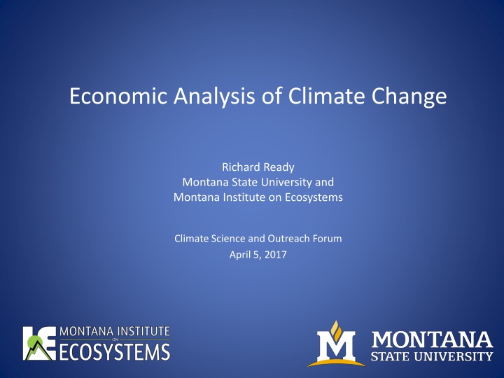 economic analysis of climate change