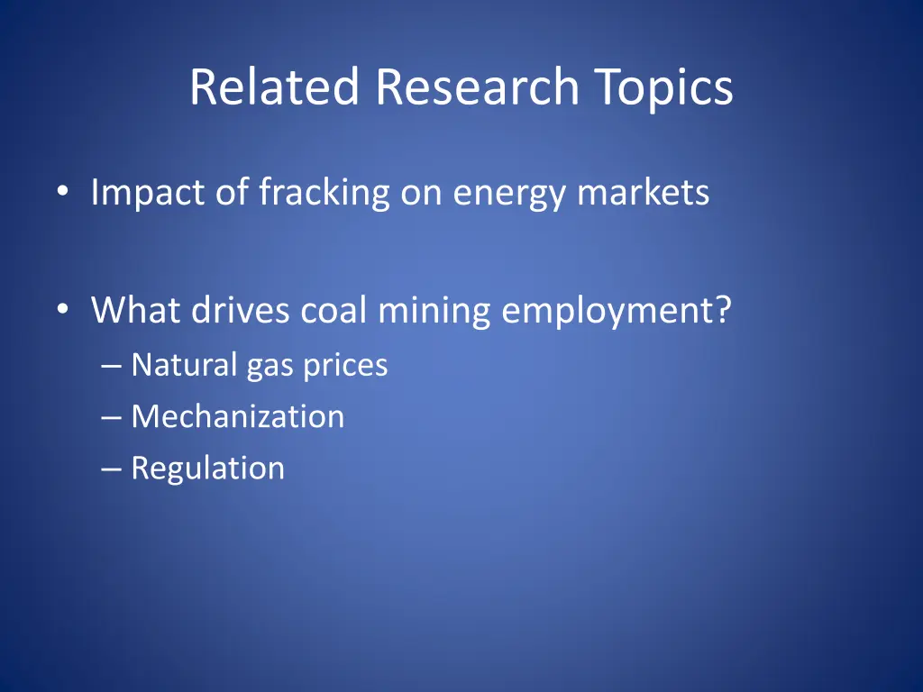 related research topics