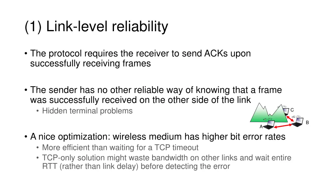 1 link level reliability