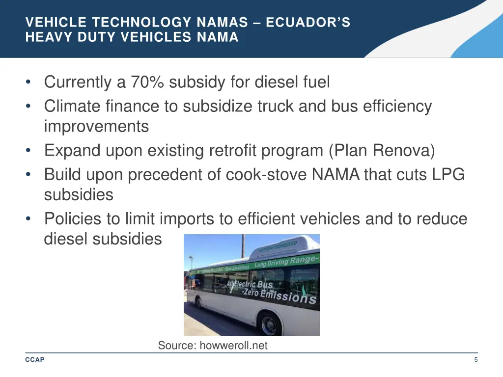 vehicle technology namas ecuador s heavy duty