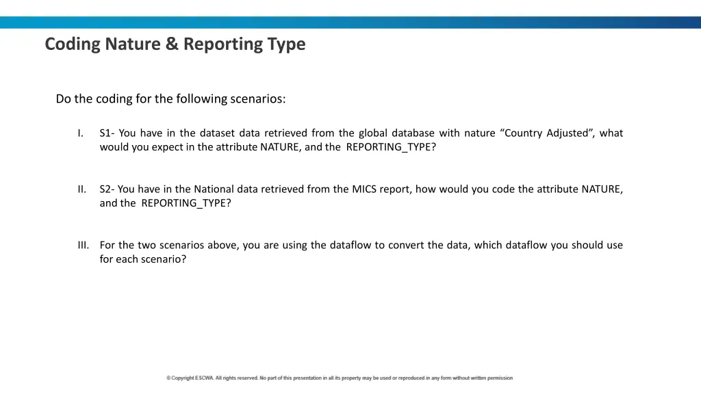 coding nature reporting type