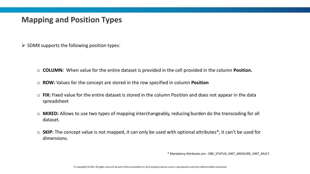 mapping and position types