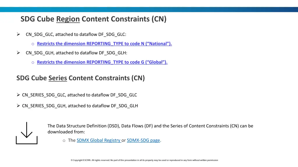 sdg cube region content constraints cn