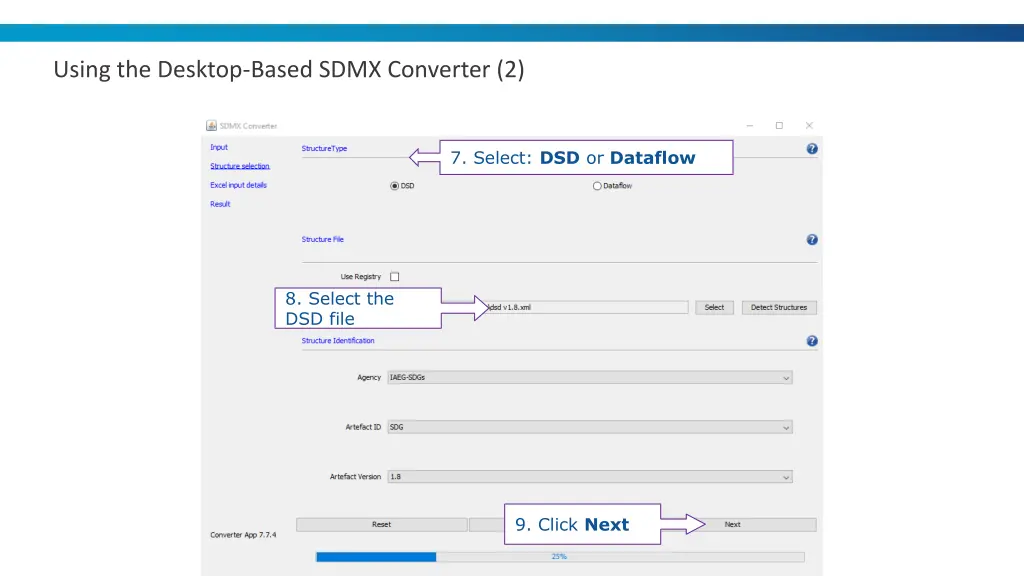 using the desktop based sdmx converter 2