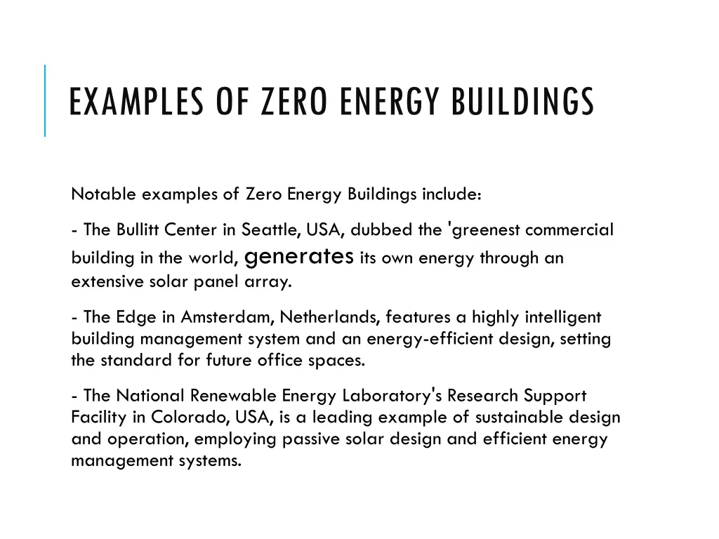 examples of zero energy buildings