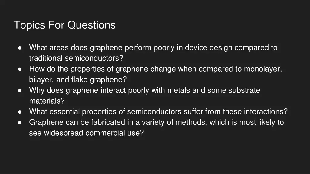 topics for questions