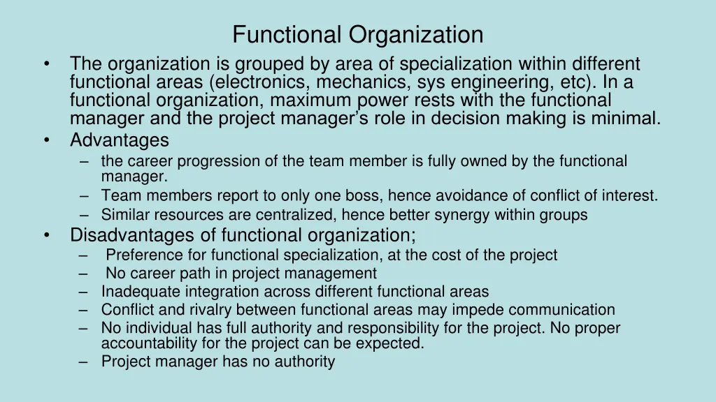 functional organization
