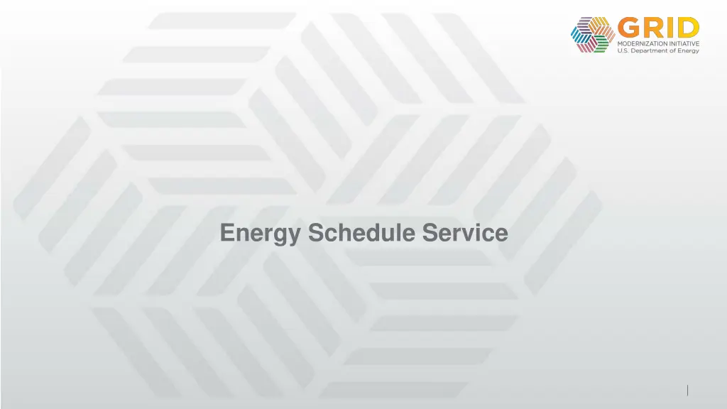 energy schedule service