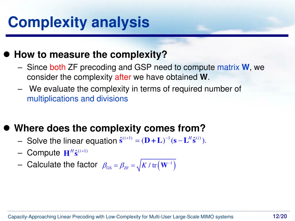 complexity analysis