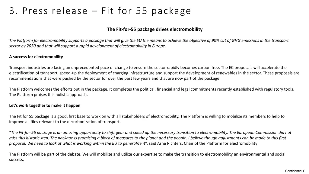 3 press release fit for 55 package