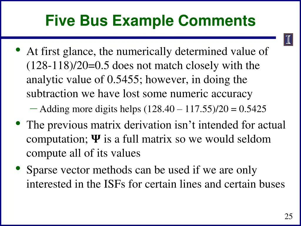 five bus example comments