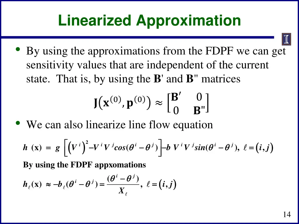 linearized approximation