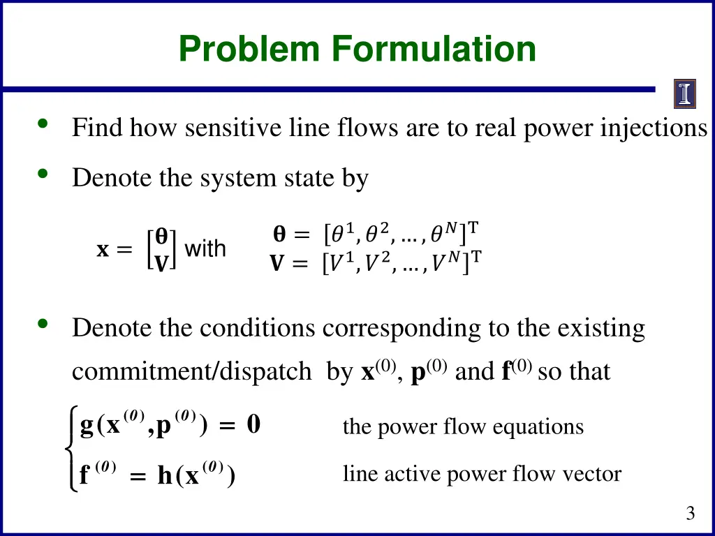 problem formulation