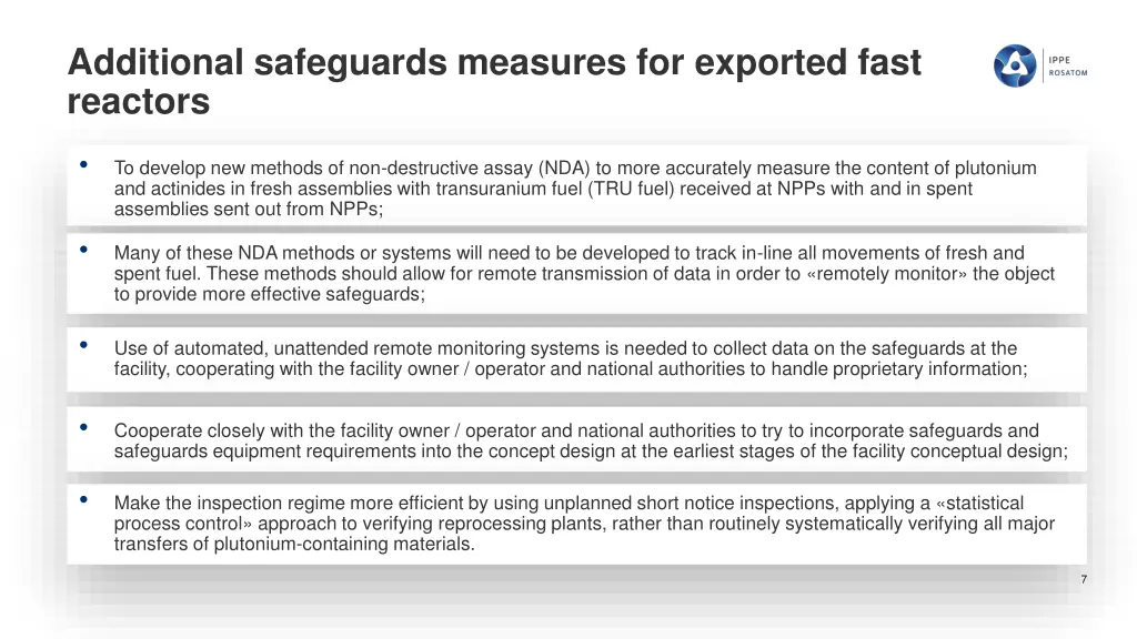 additional safeguards measures for exported fast