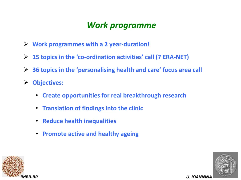 work programme