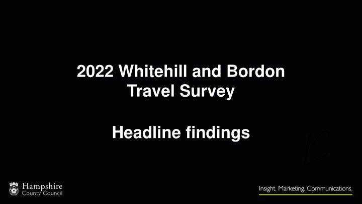 2022 whitehill and bordon travel survey