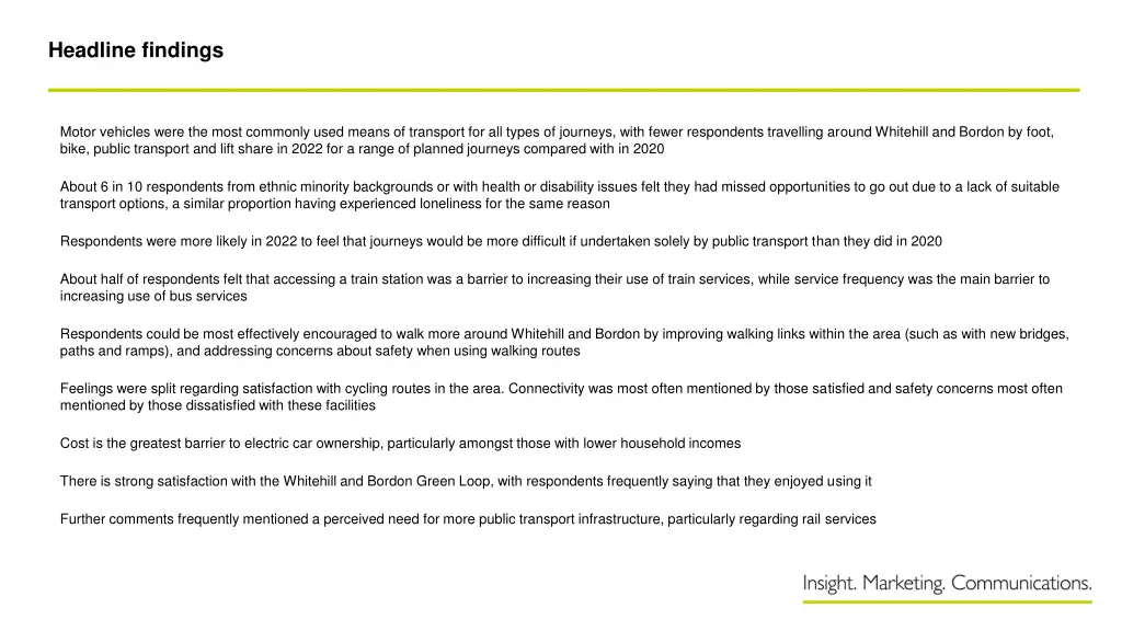 headline findings