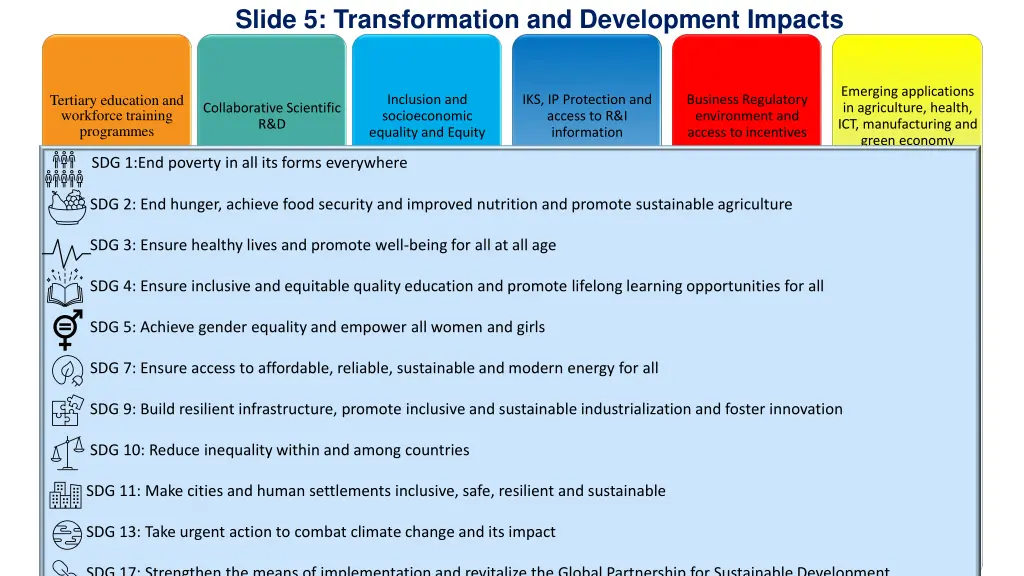 slide 5 transformation and development impacts