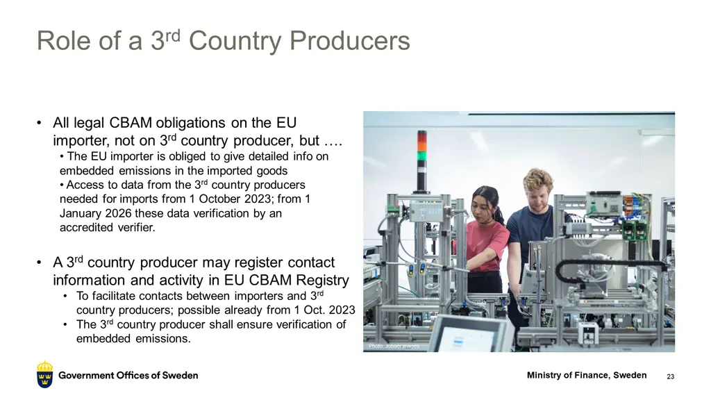 role of a 3 rd country producers
