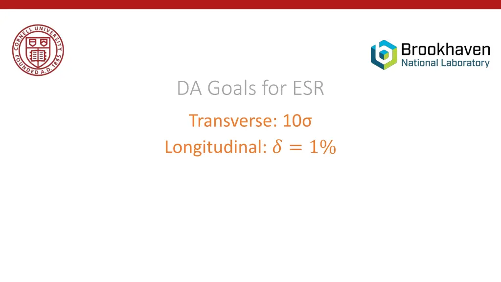 da goals for esr