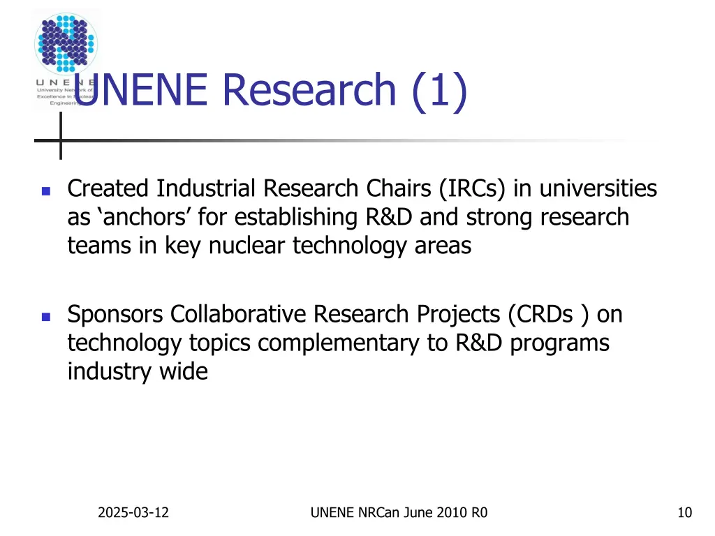 unene research 1