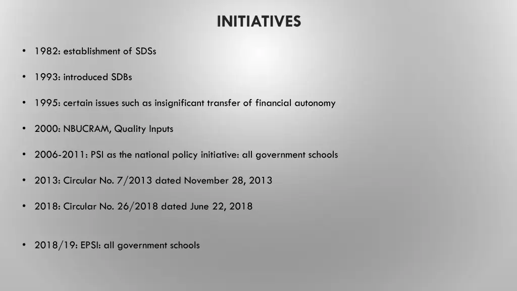 initiatives