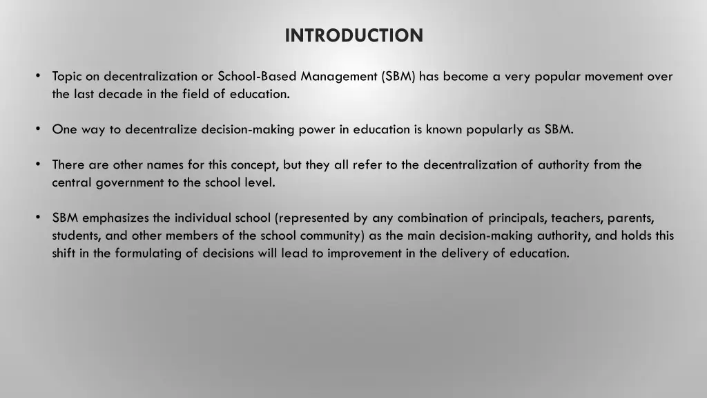 introduction
