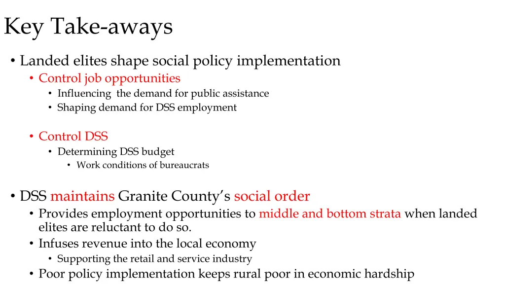 key take aways