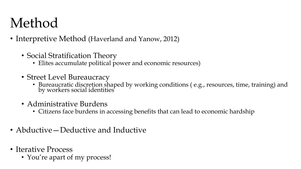 method interpretive method haverland and yanow
